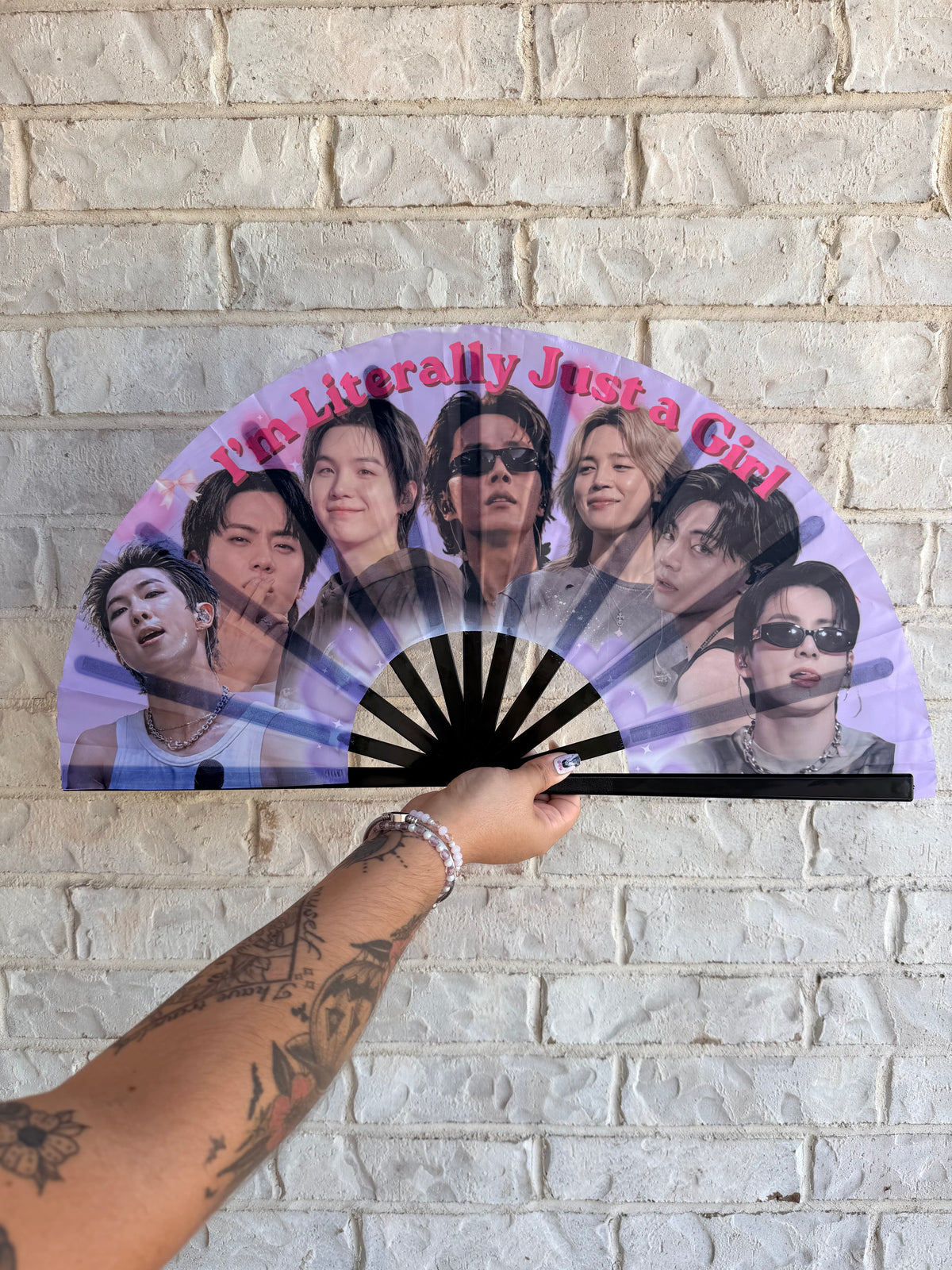 BTS Clack Fan | 25” Folding Fan