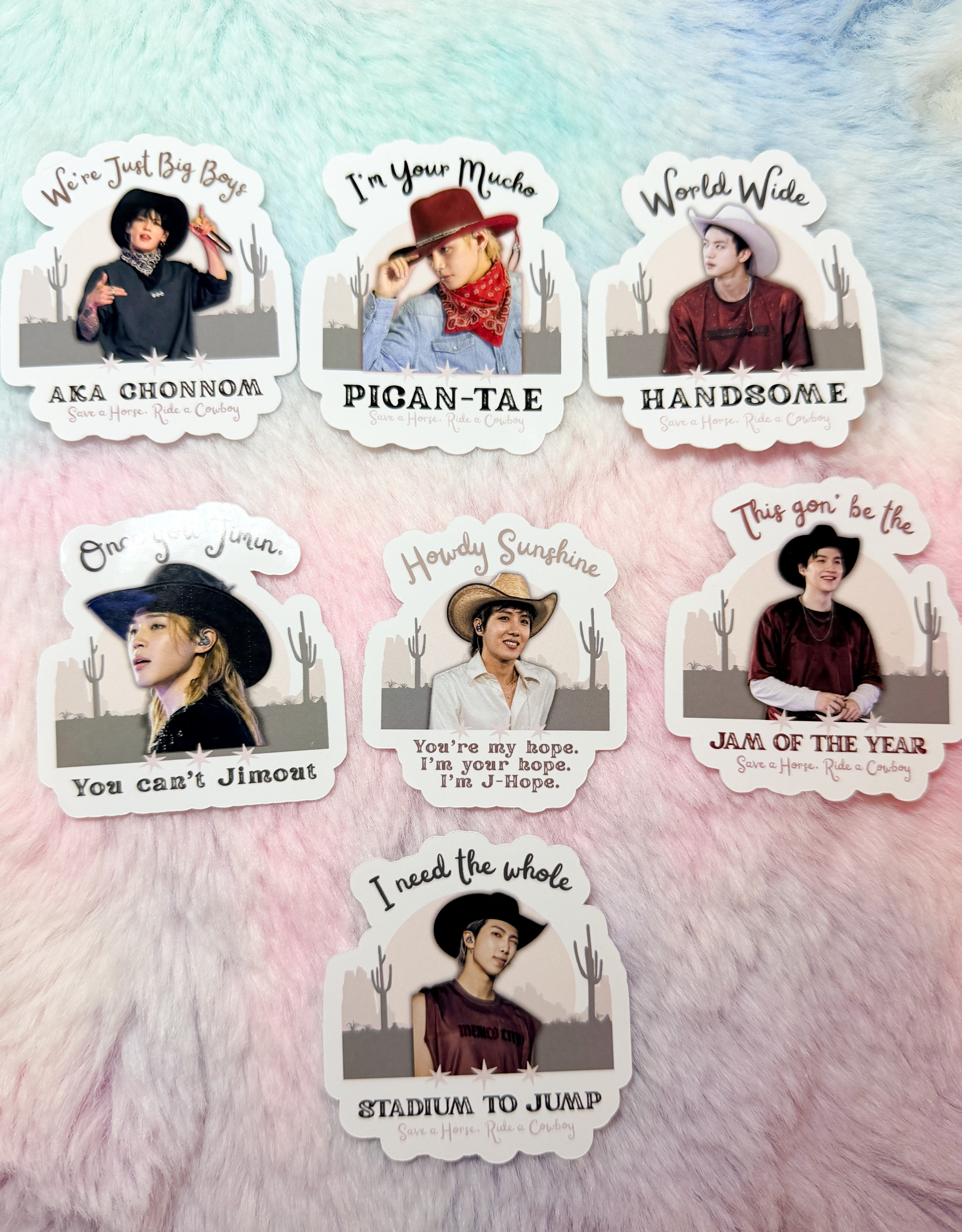 🤠 Cowboy Bangtan Sticker Collection | Mucho Pican-Tae Rodeo