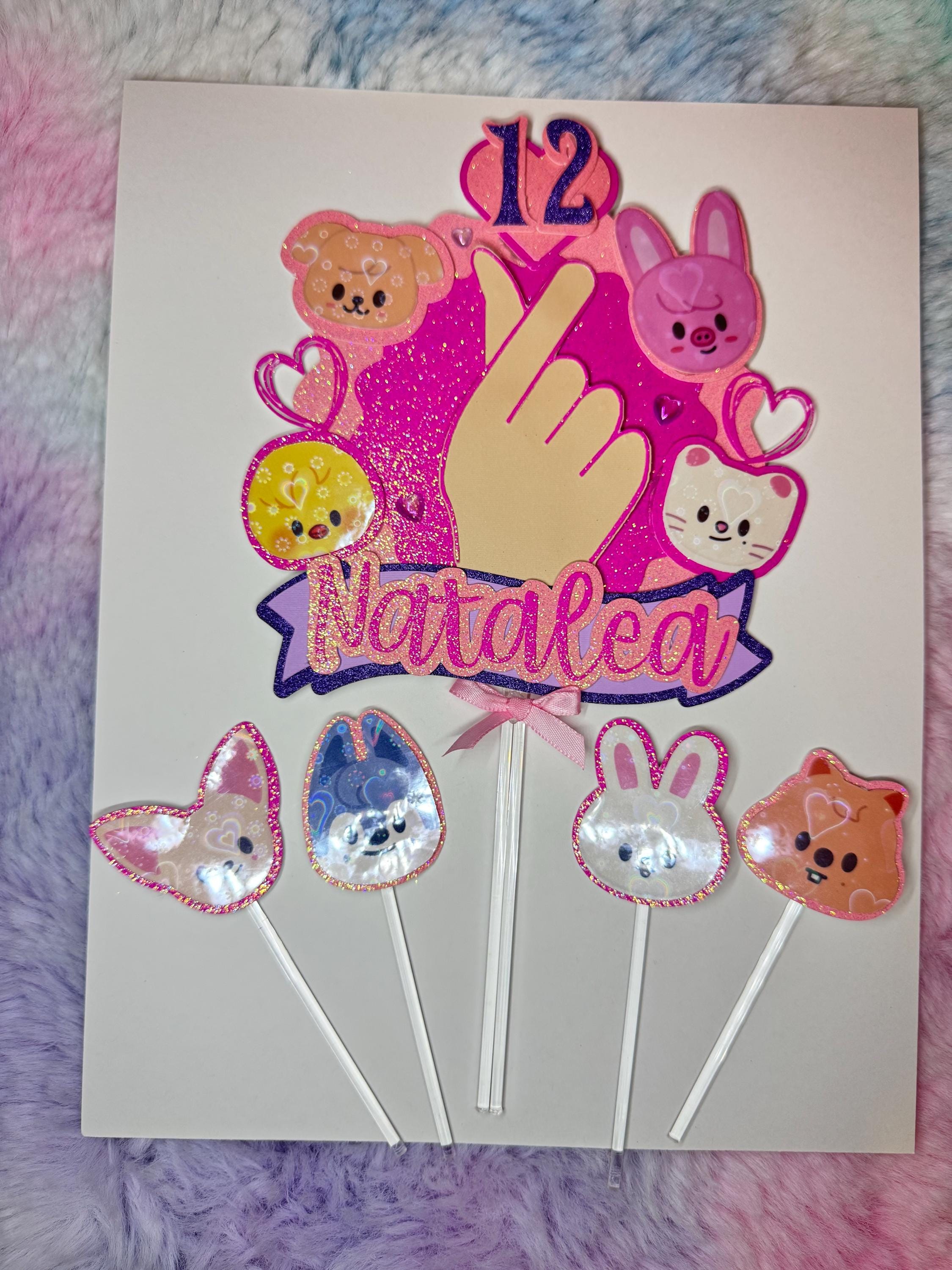 SKZOO Birthday Cake Topper | Stray Kids Cake Topper | K-Pop Birthday Decor | Custom Name Age | STAY Party Decoration | SKZ Party Cake Topper