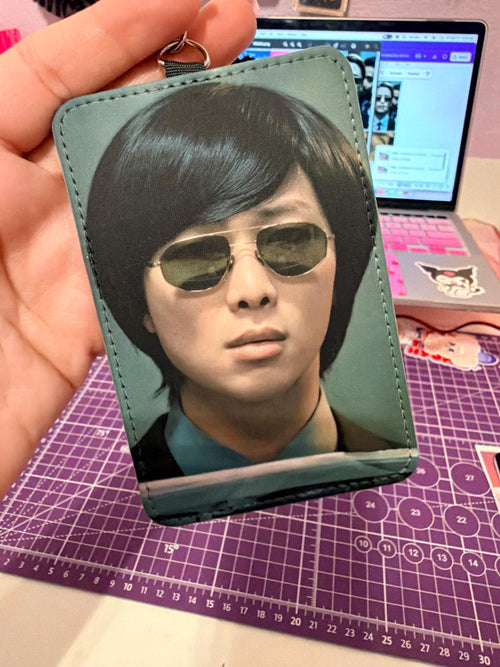 Custom Kpop Card Holder Keychain | Personalized Idol Photo Wallet | Concert Essential PU Leather