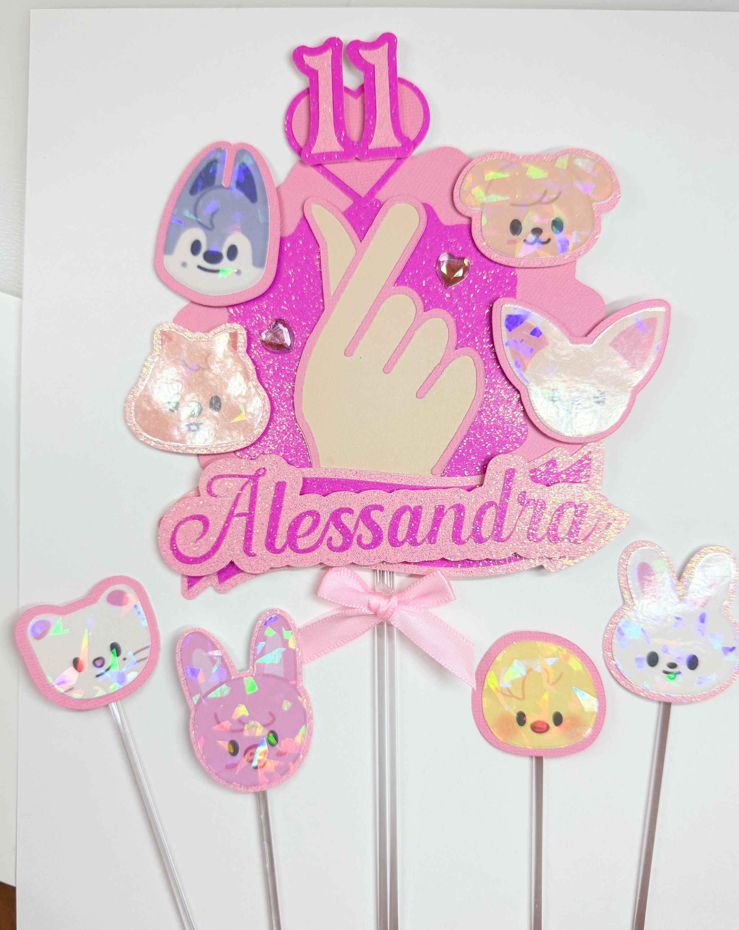 SKZOO Birthday Cake Topper | Stray Kids Cake Topper | K-Pop Birthday Decor | Custom Name Age | STAY Party Decoration | SKZ Party Cake Topper