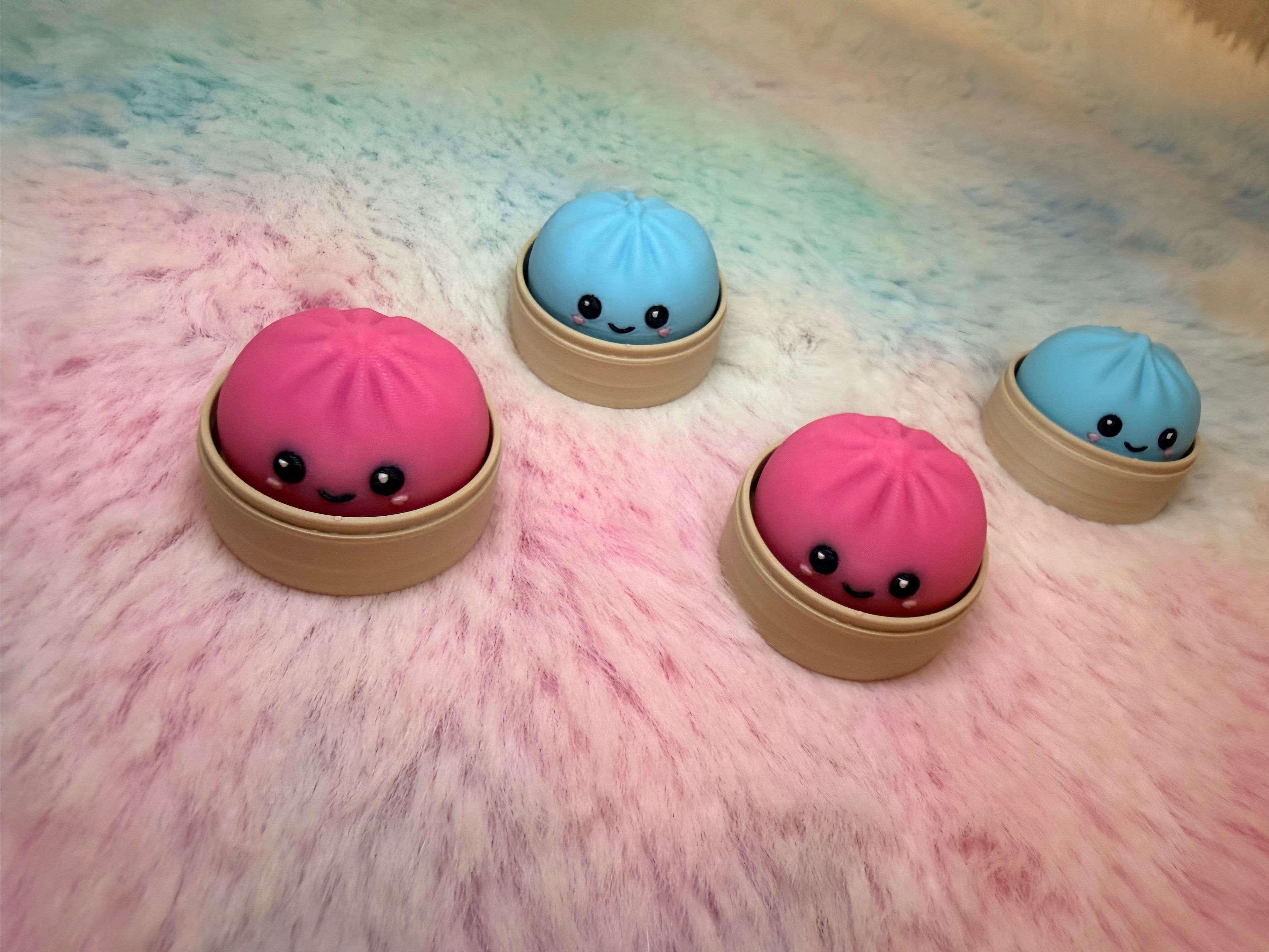 🥟 Mini Dumpling Fidget Keychain | 3D Printed Clicker