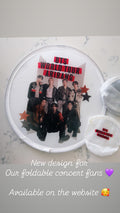 Custom Foldable Hand Fan | K-Pop Concert Fan | BTS, Stray Kids, ATEEZ, TXT, ENHYPEN | Portable Purse Fan