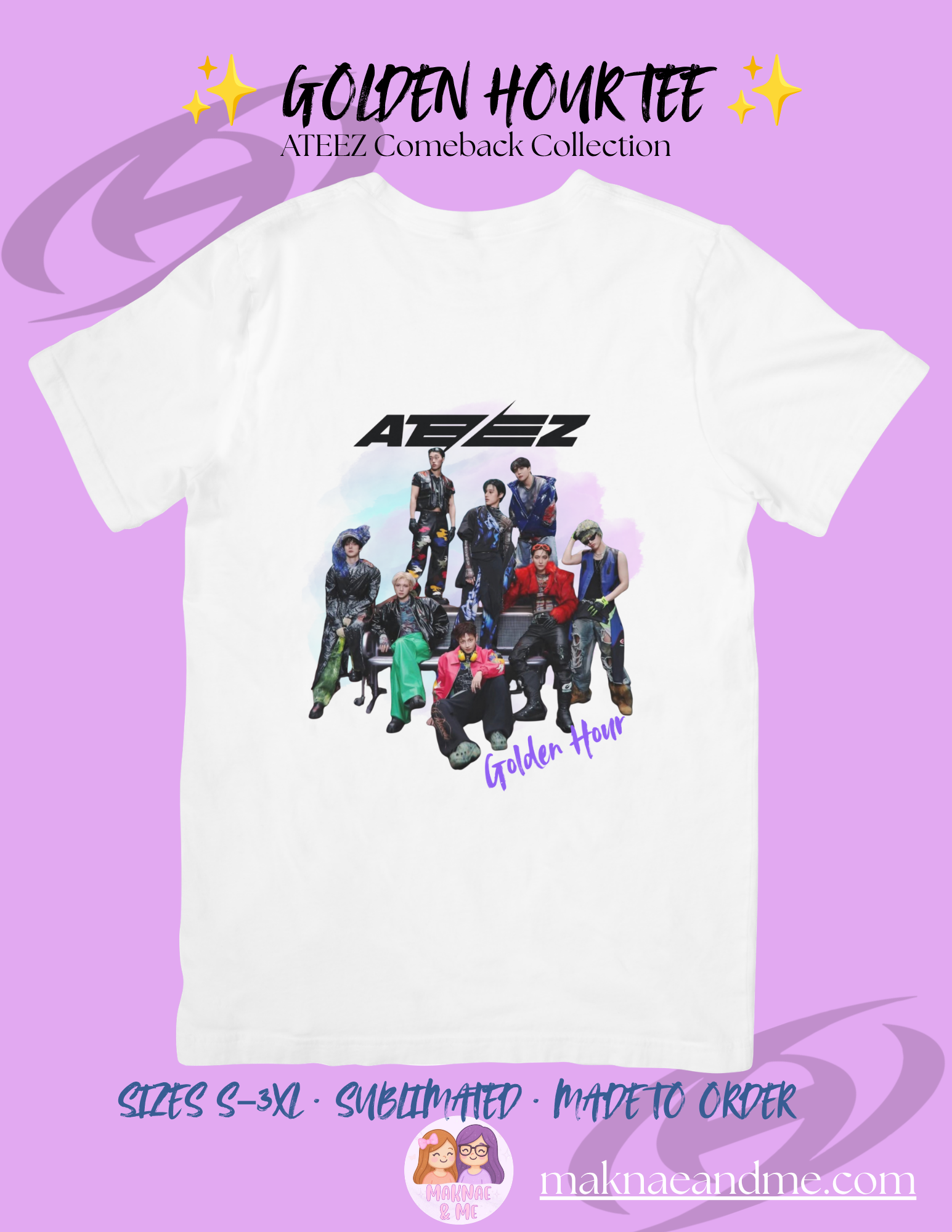 ATEEZ Golden Hour Shirt | Inspired Fan Tee | Adult Sizes S–3XL