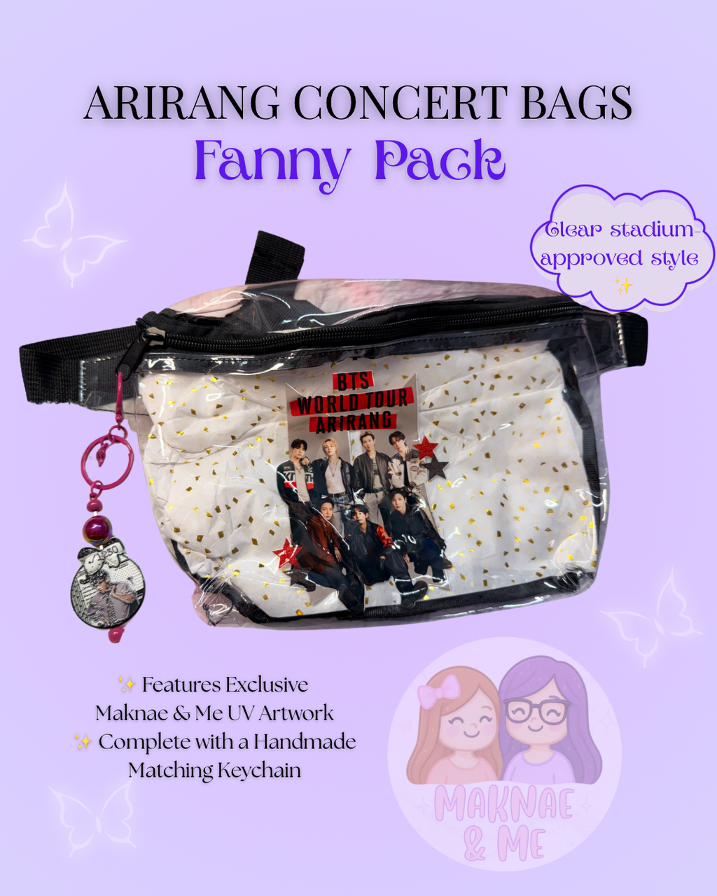 Maknae & Me Exclusive BTS Arirang Concert Bag | Crossbody or Fanny Pack | Bias or OT7