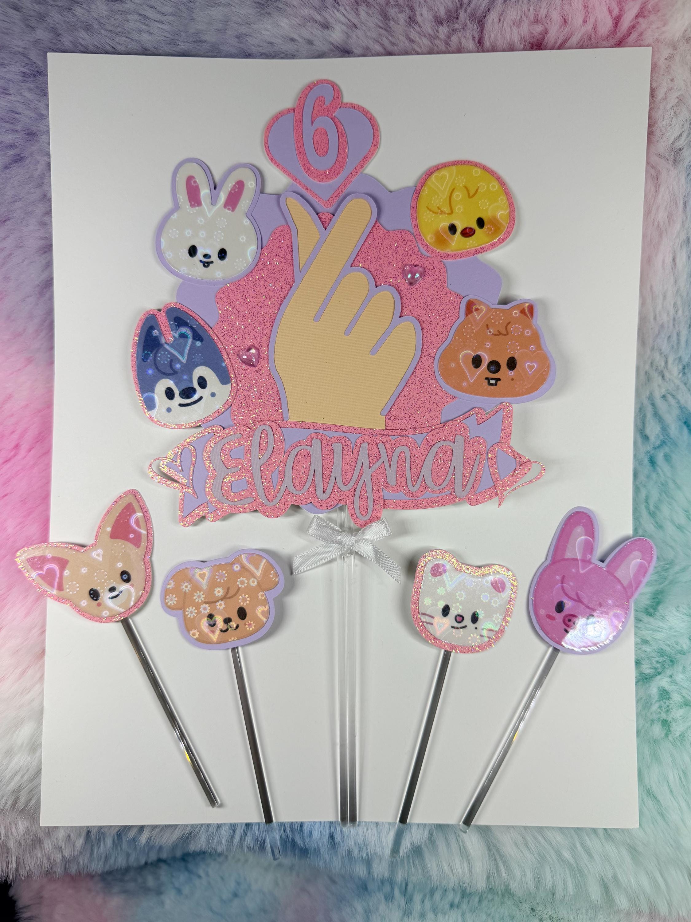 SKZOO Birthday Cake Topper | Stray Kids Cake Topper | K-Pop Birthday Decor | Custom Name Age | STAY Party Decoration | SKZ Party Cake Topper