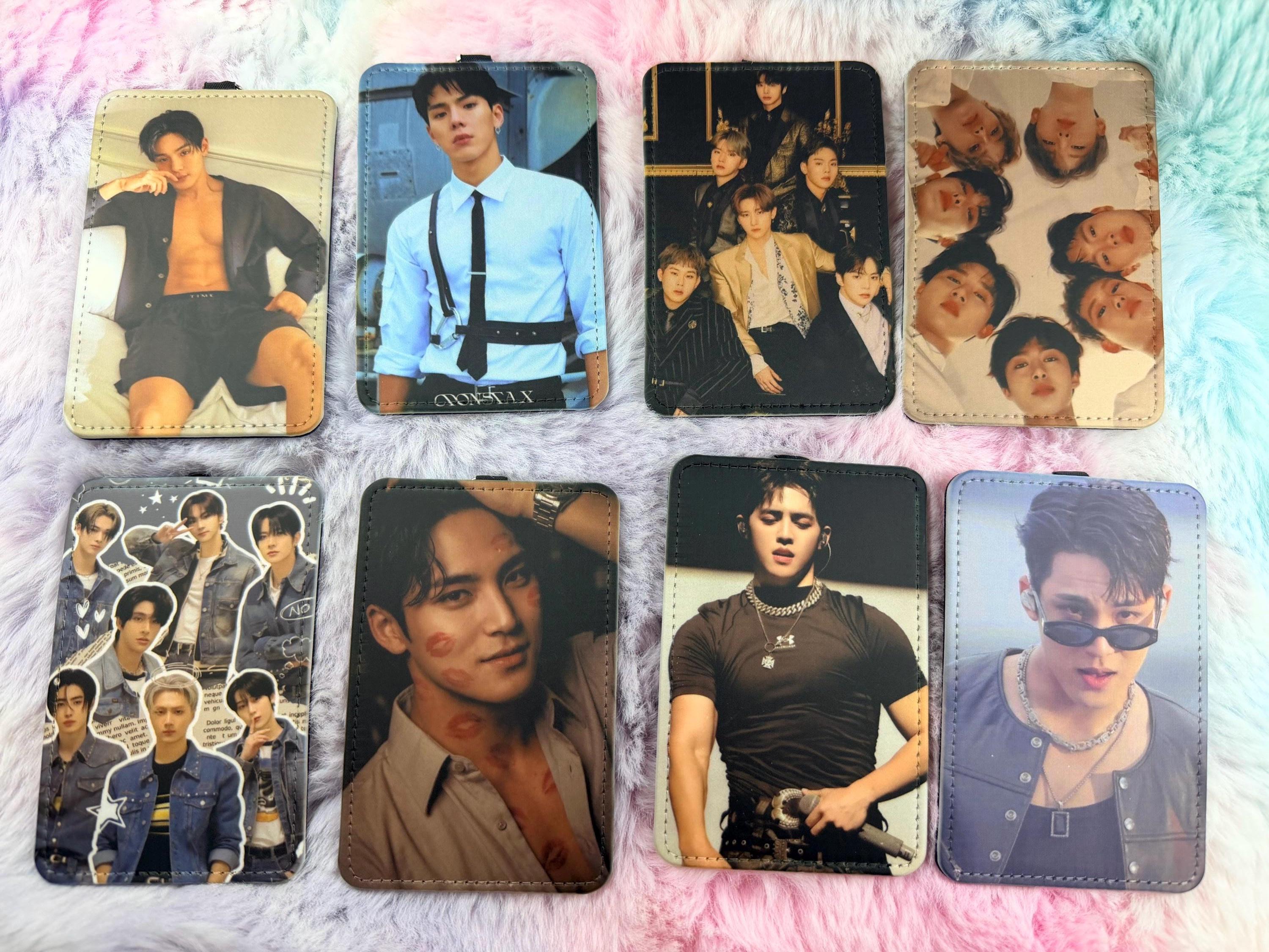 Custom Kpop Card Holder Keychain | Personalized Idol Photo Wallet | Concert Essential PU Leather