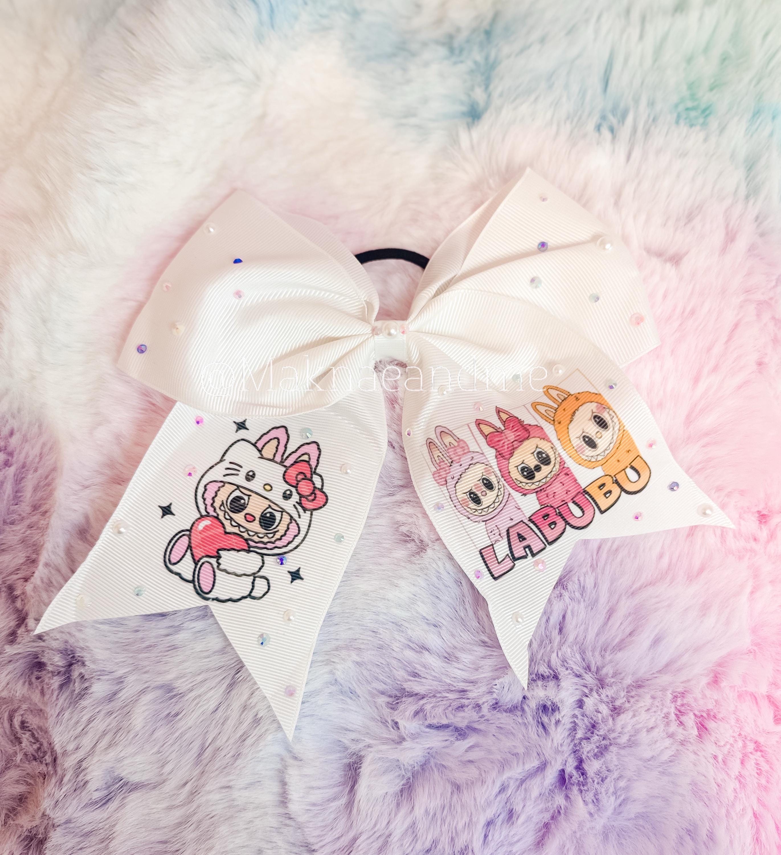 Handmade K-Pop Rhinestone Hair Bow, Character Sparkle Accessory, Fan Gift