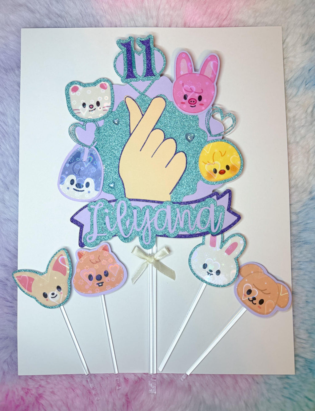 SKZOO Birthday Cake Topper | Stray Kids Cake Topper | K-Pop Birthday Decor | Custom Name Age | STAY Party Decoration | SKZ Party Cake Topper