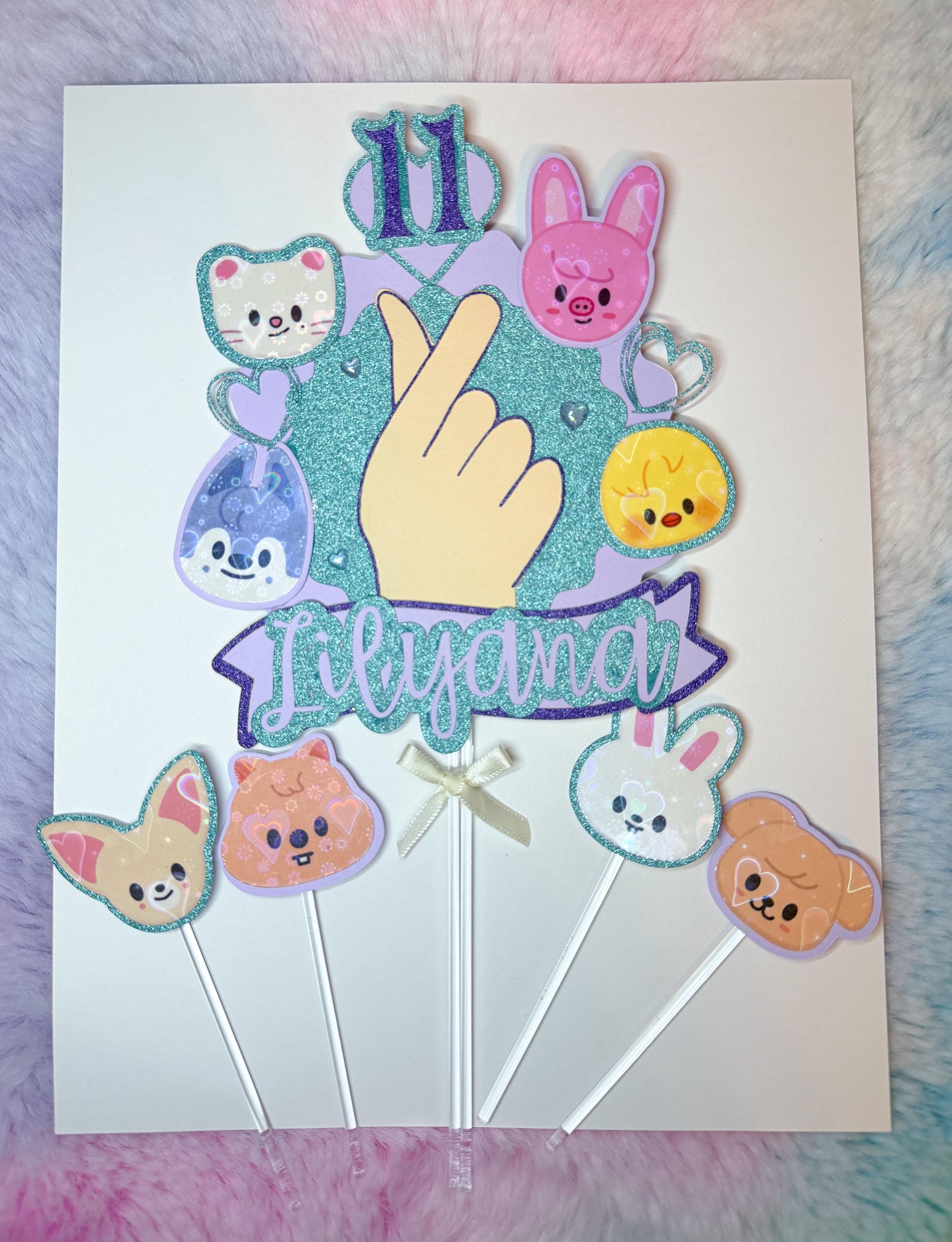 SKZOO Birthday Cake Topper | Stray Kids Cake Topper | K-Pop Birthday Decor | Custom Name Age | STAY Party Decoration | SKZ Party Cake Topper
