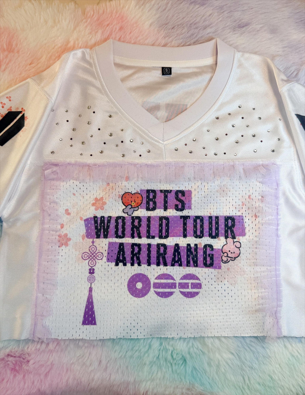 ARIRANG World Tour Fanmade Jersey – Rhinestone Kpop Concert Shirt (Custom Member)