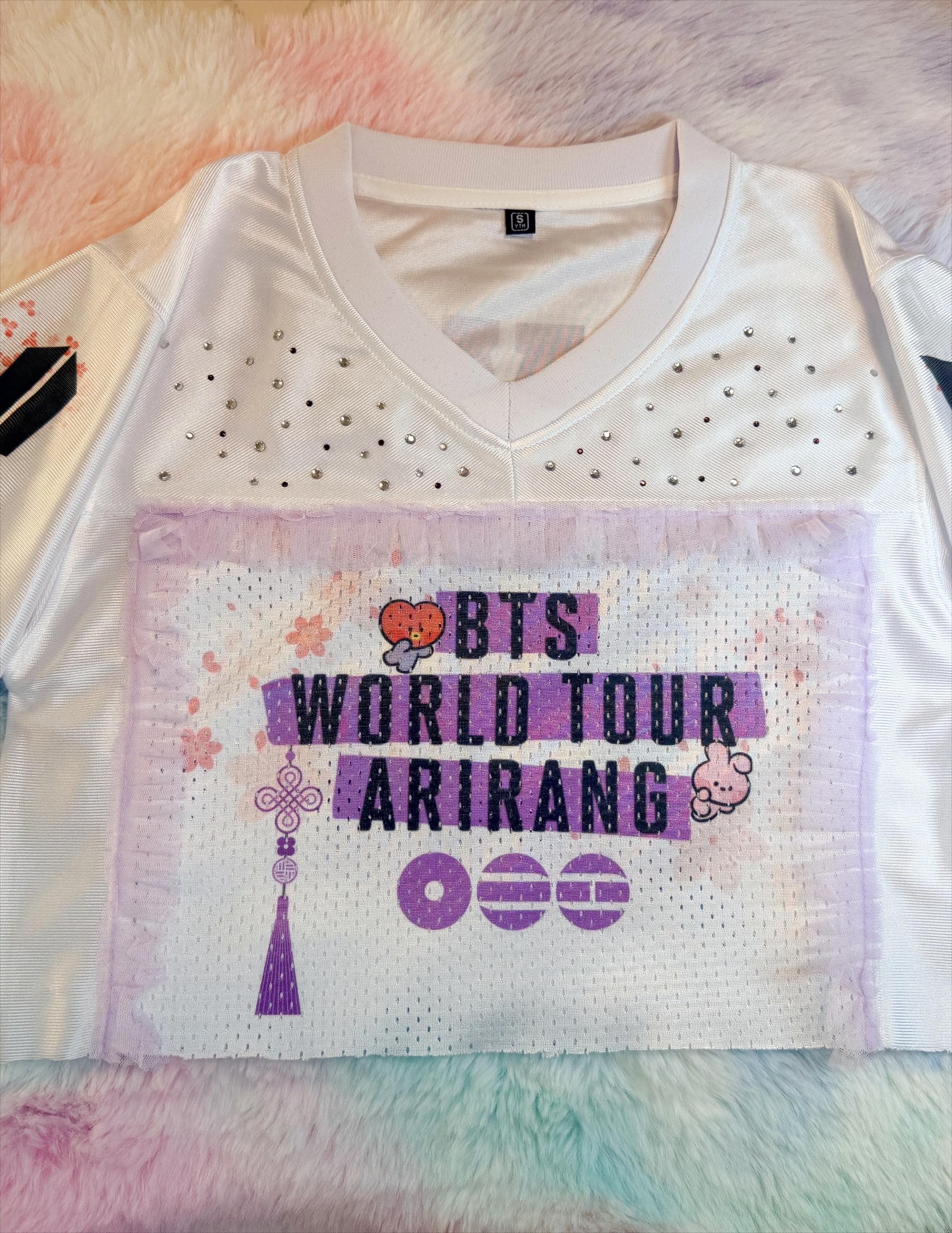 ARIRANG World Tour Fanmade Jersey – Rhinestone Kpop Concert Shirt (Custom Member)