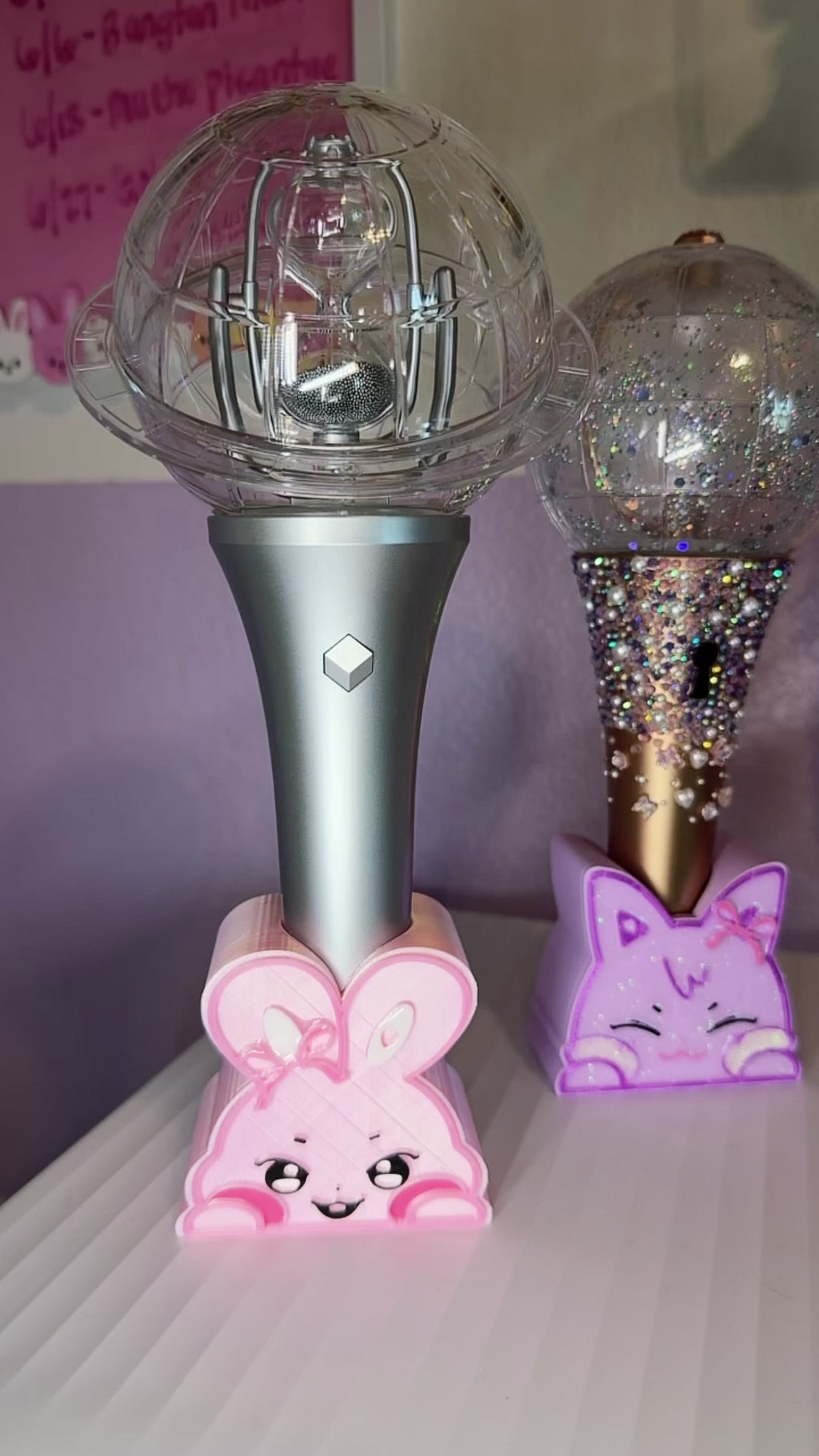 ANITEEZ Light Stick Stand | Fits Lightiny Version 2 & 3 | 3D Printed ATEEZ Display Holder