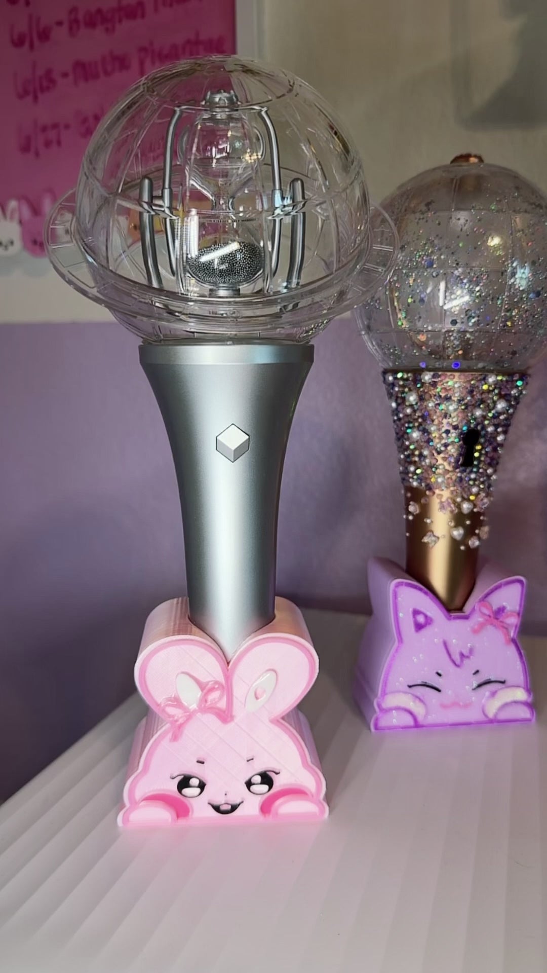ANITEEZ Light Stick Stand | Fits Lightiny Version 2 & 3 | 3D Printed ATEEZ Display Holder
